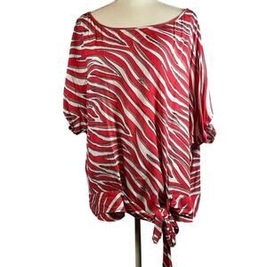MICHAEL Michael Kors Plus Size Zebra Top Size 1X